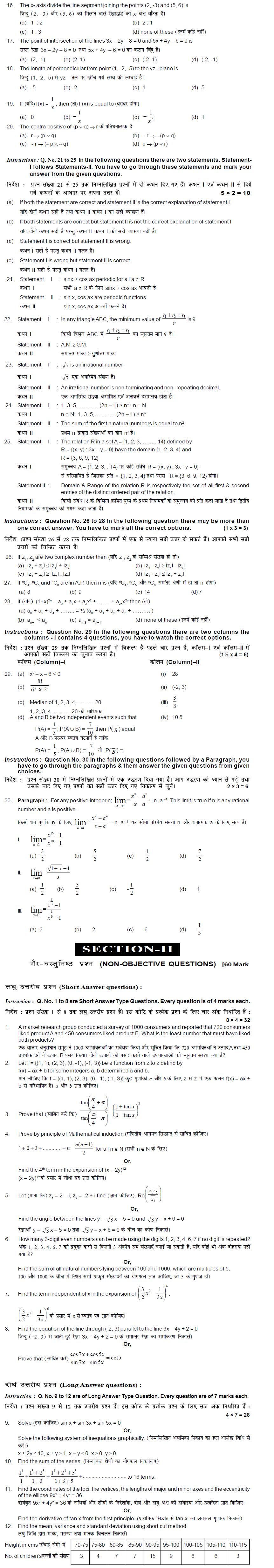  syllabus of maths 